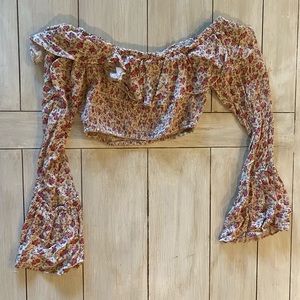 Kimichi blue/ urban outfitters floral top